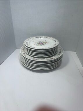 Vintage Nikko Splendor Porcelain Dinner Plates and Dessert Plates